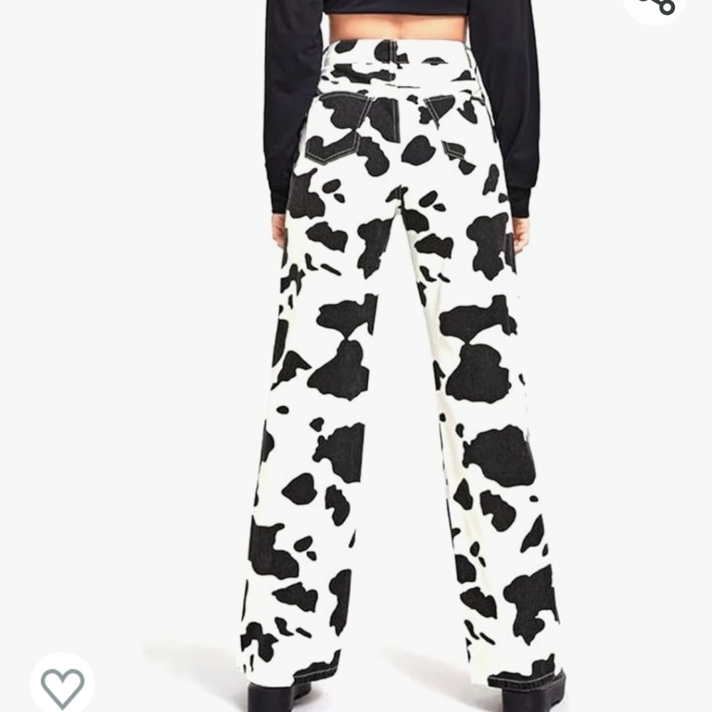 Cow Pattern Pants - Picture 2 of 2